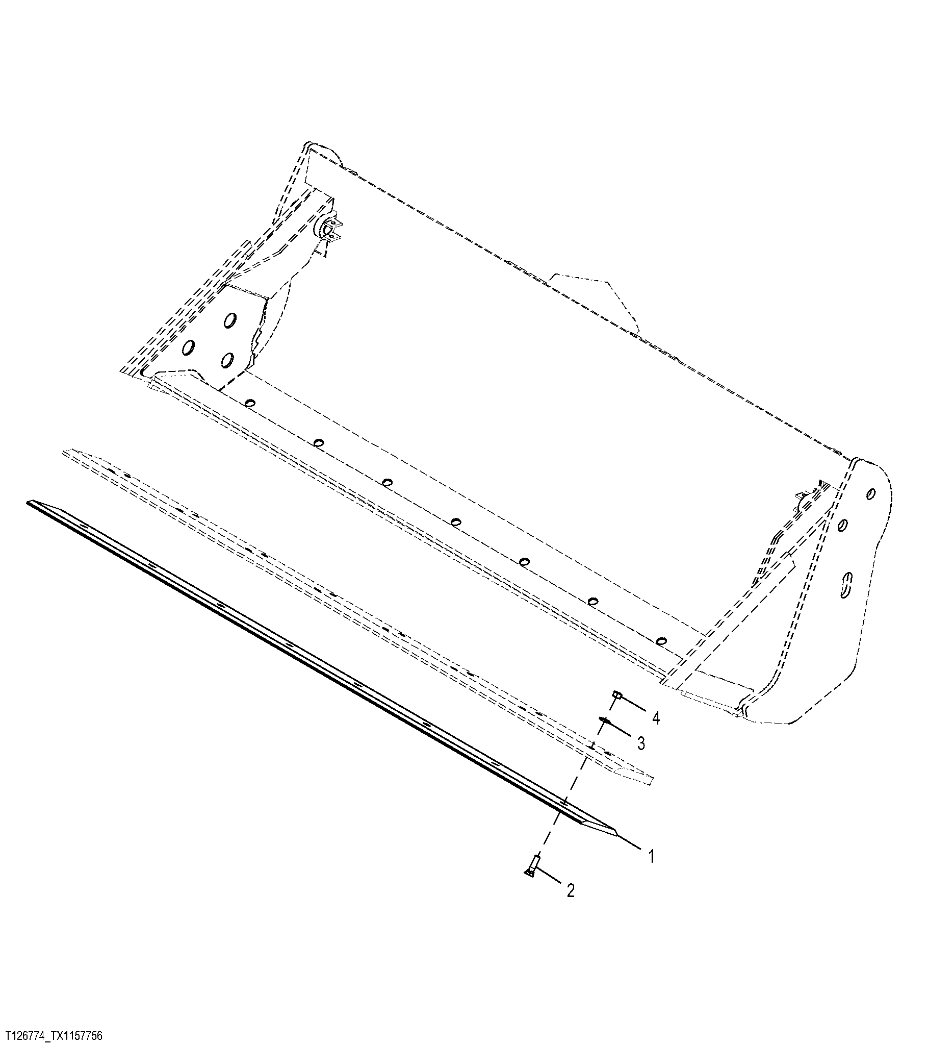 Auxiliary Bolt-On Cutting Edge 246.38 cm (97.00 in)