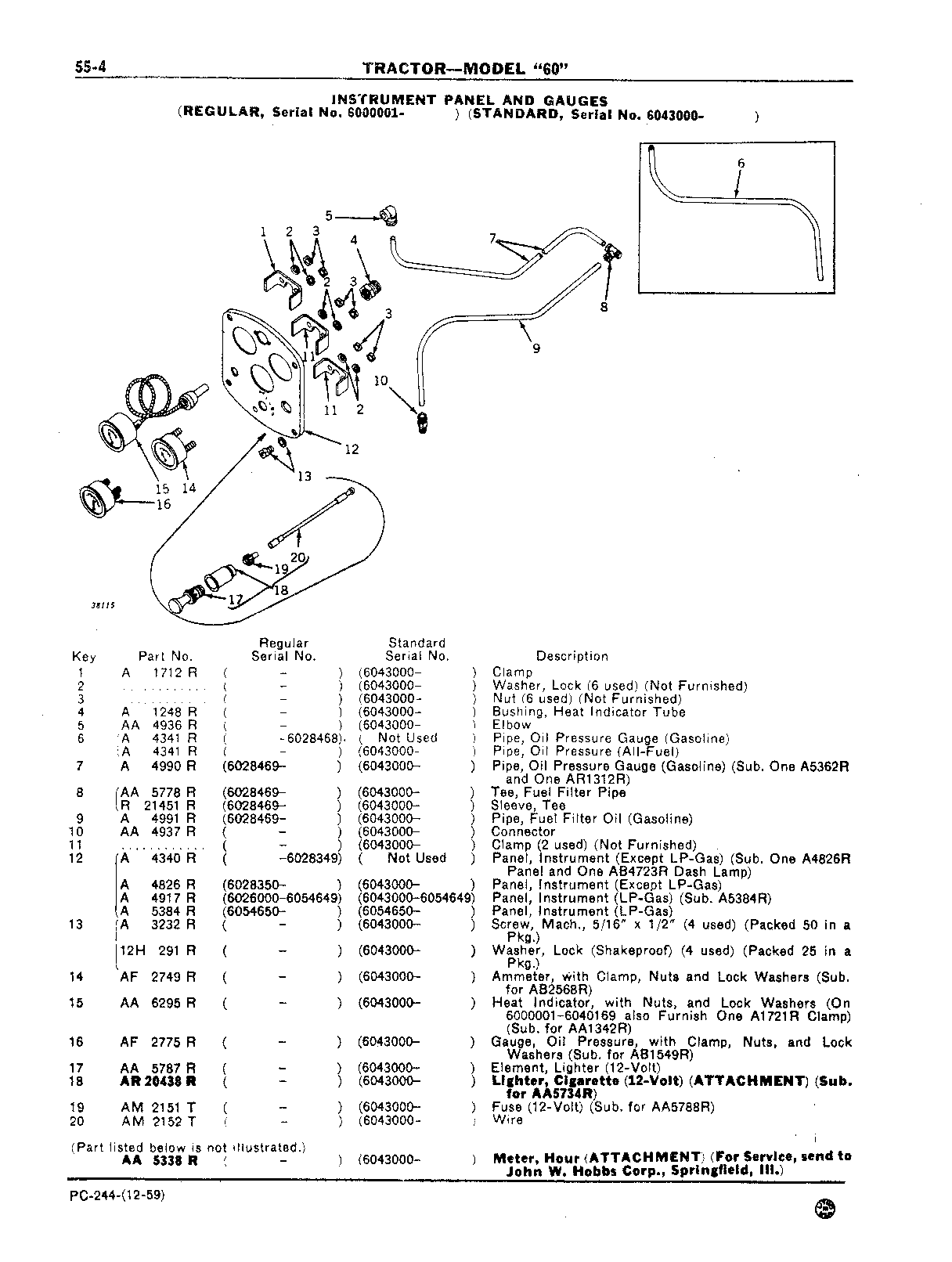 Section 55-Tools, Instrument Panel, Gauges, Hood, Grille, and Fenders (Continued)