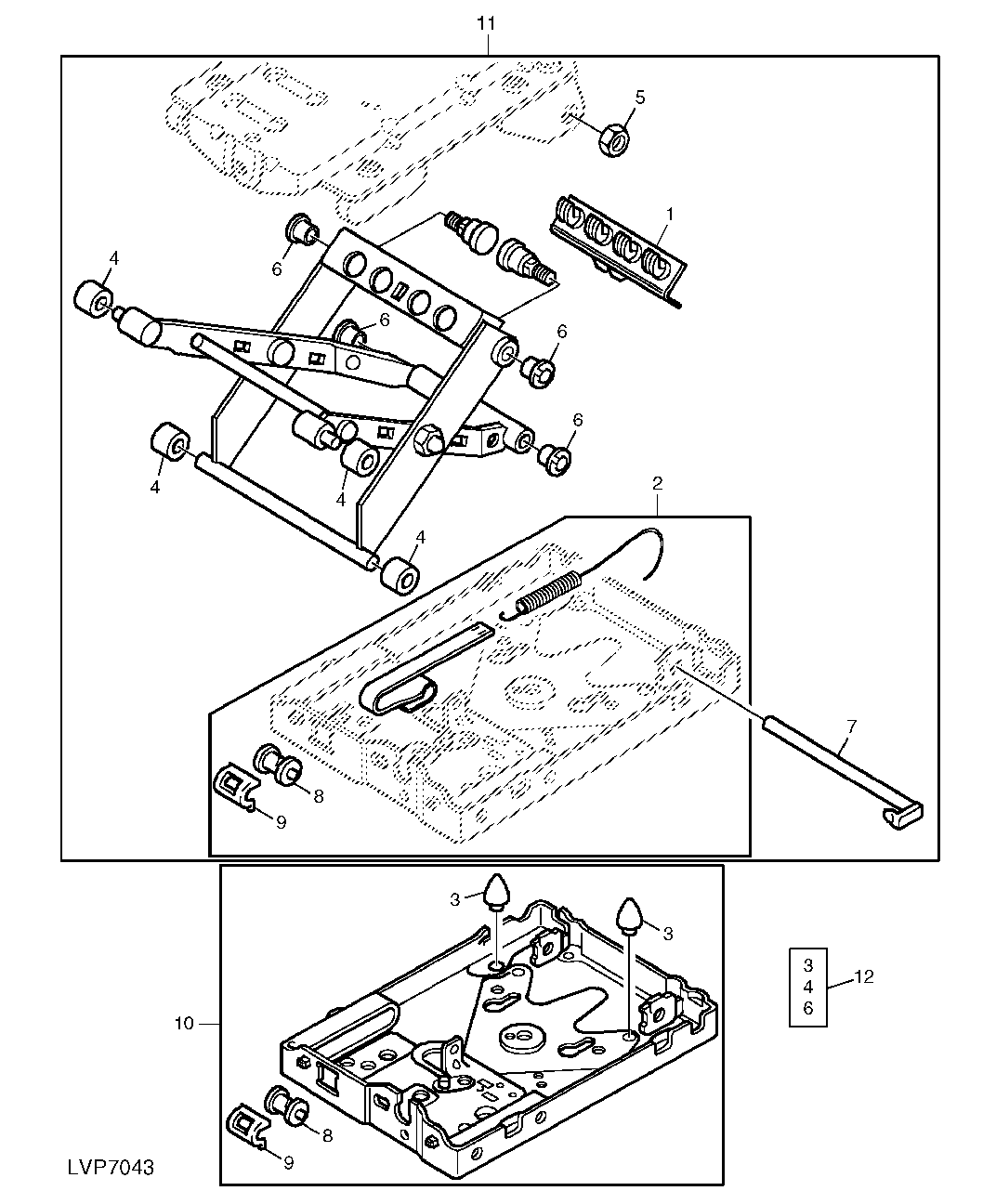 SUPER COMFORT SEAT (SEAT SUSPENSION) (ISOLATED OPEN OPERATOR STATION / CAB)