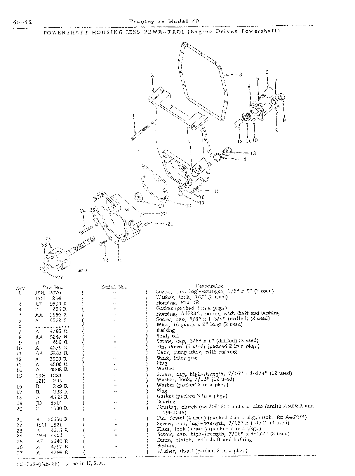 Section 65-Powershaft and Powershaft Clutch (Continued)