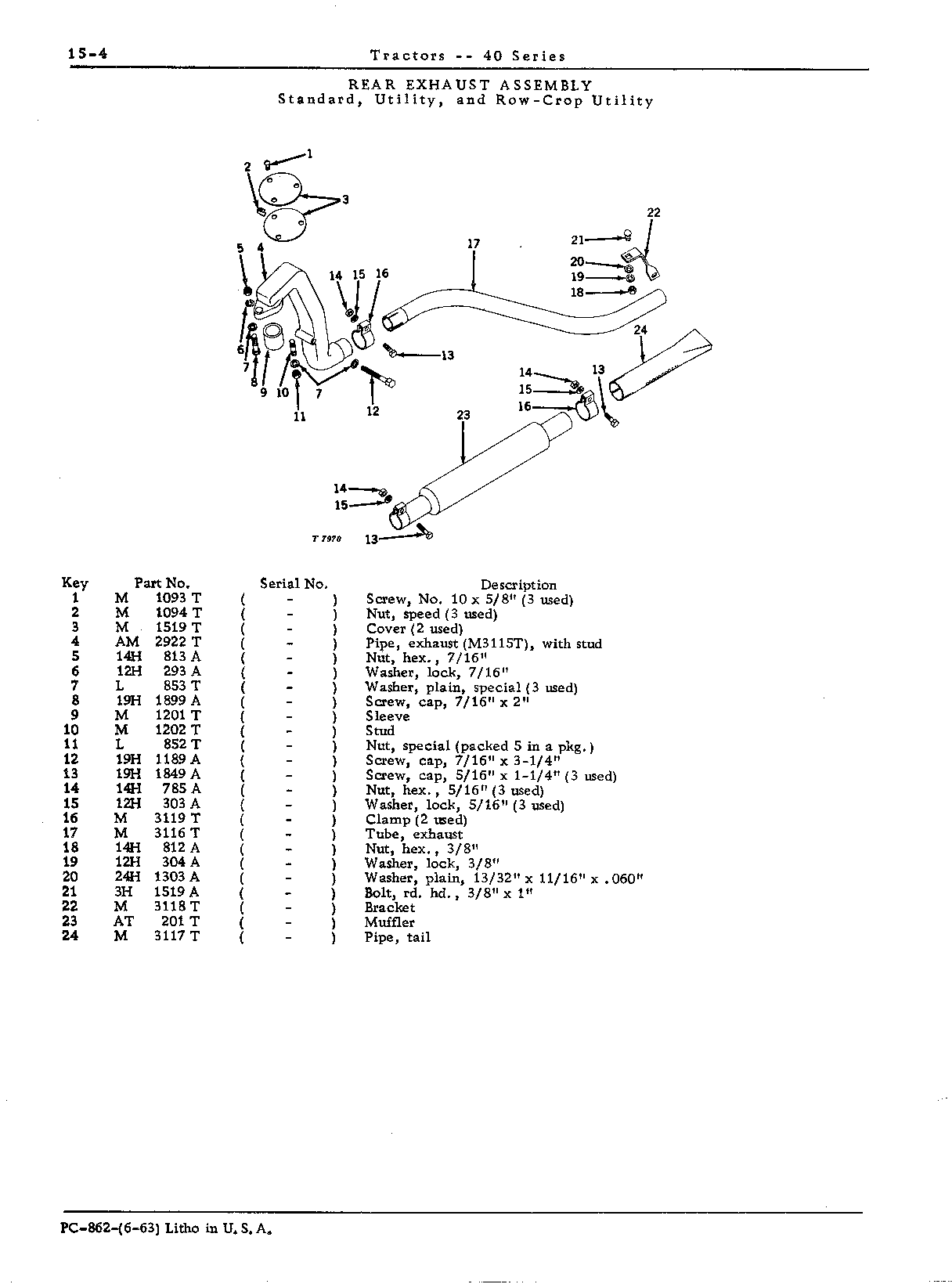 Exhaust, rear (S, U, W)