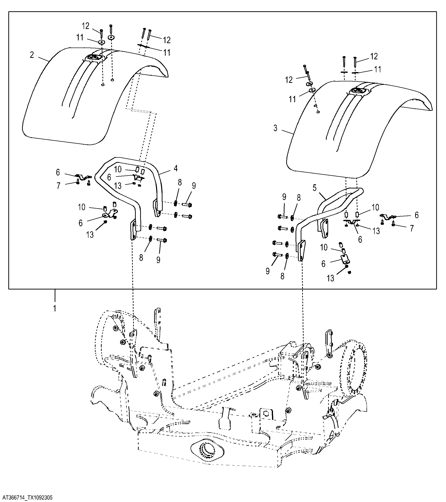 Full Coverage Rear Fenders (Field Kit) (197861 - )