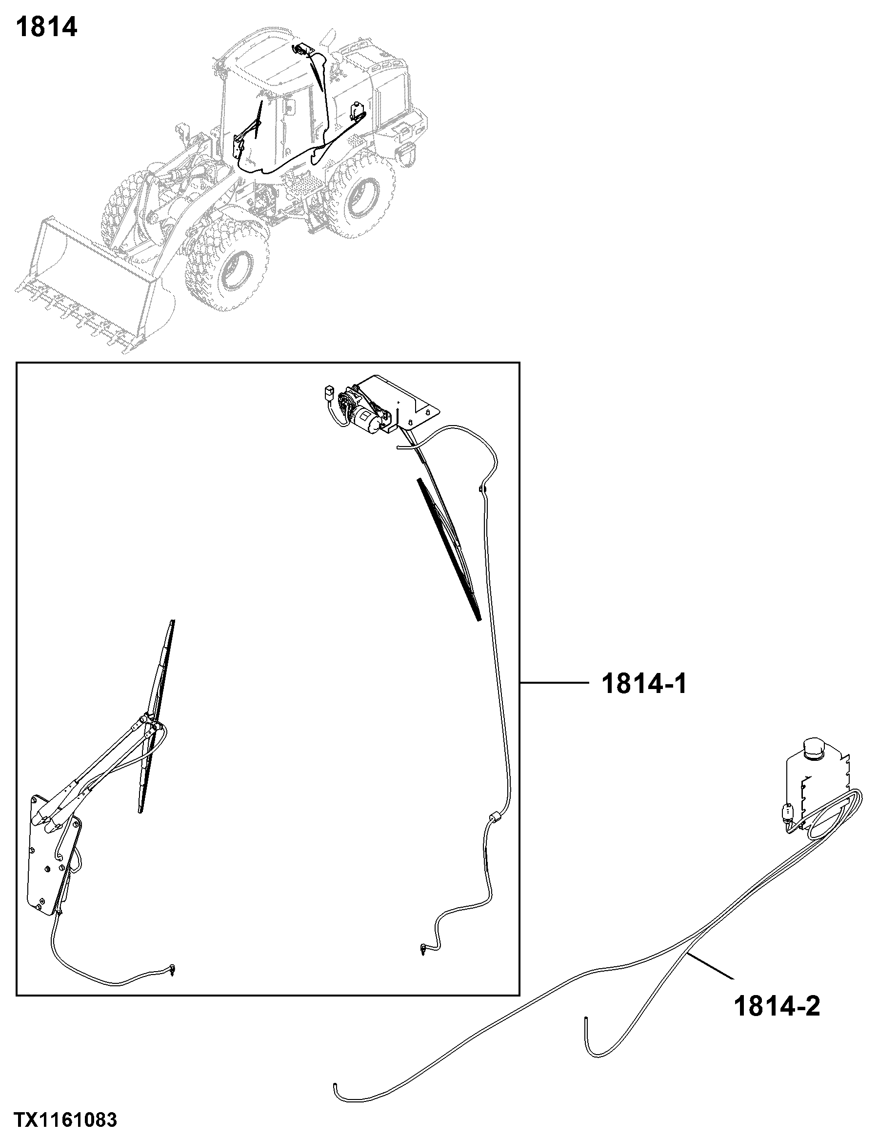 1814 Windshield and Wipers
