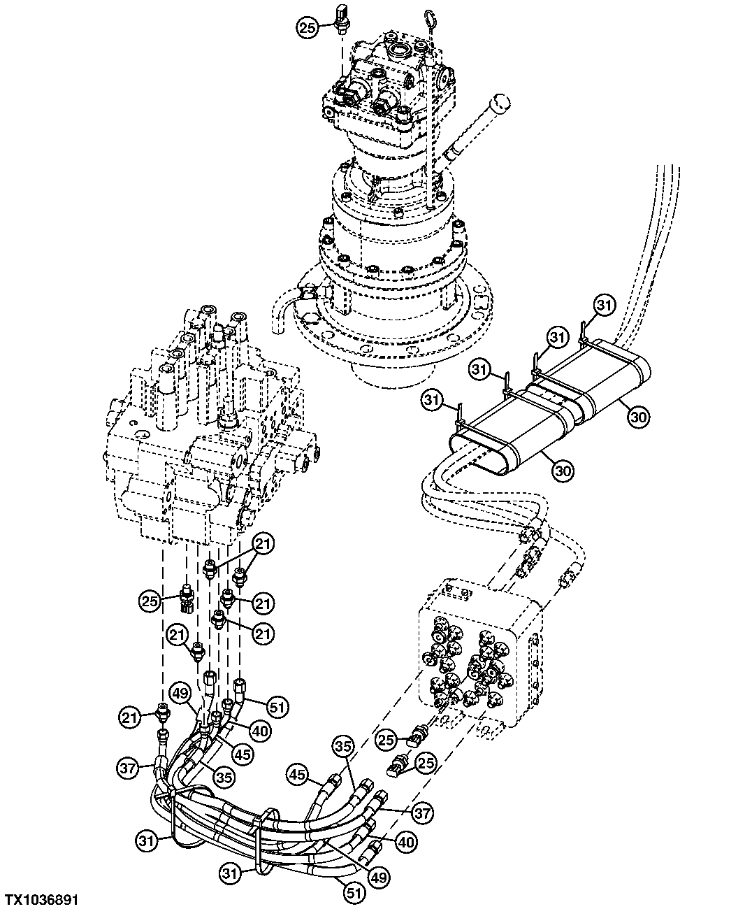 Pilot Lines (Control Valve Bottom To Pilot Signal Manifold)