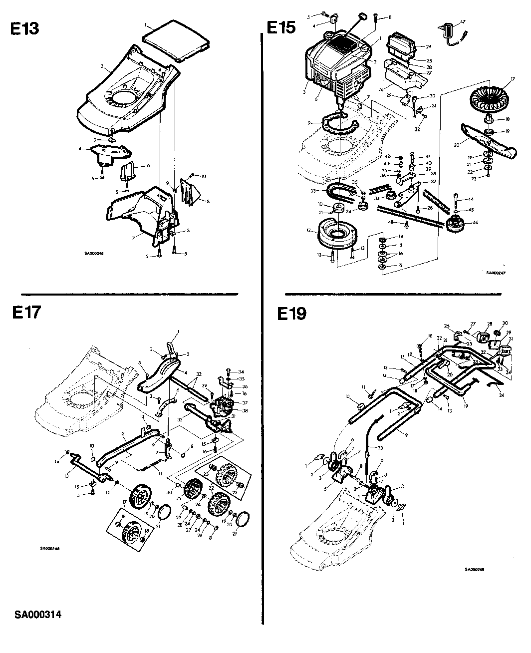 50 74SE (001000-) SELF PROP.MOWER,ELECTR.START