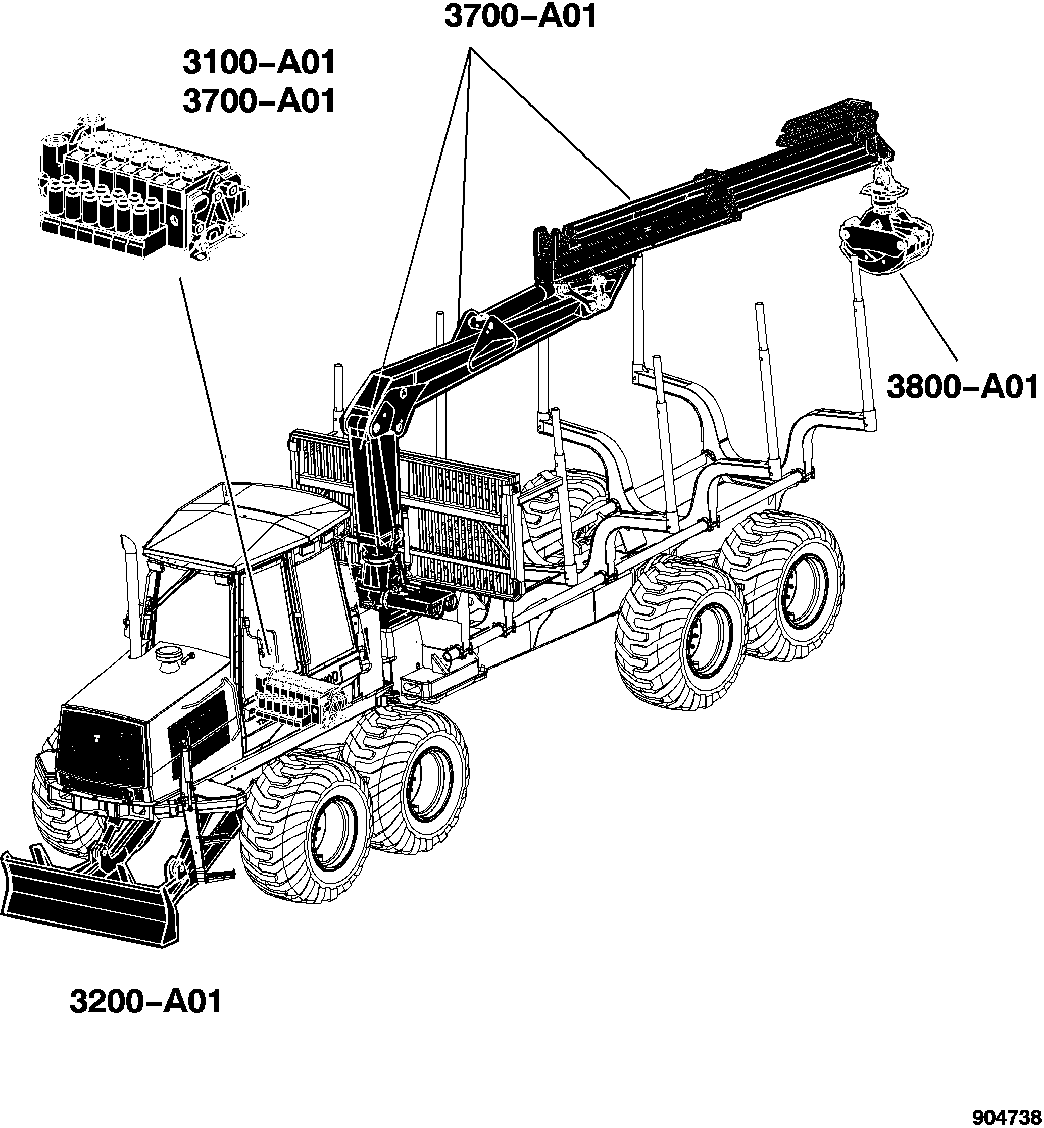 1410D Forwarder (S.N. 001201-001464), Tier 3, Engine 6068HTJ85