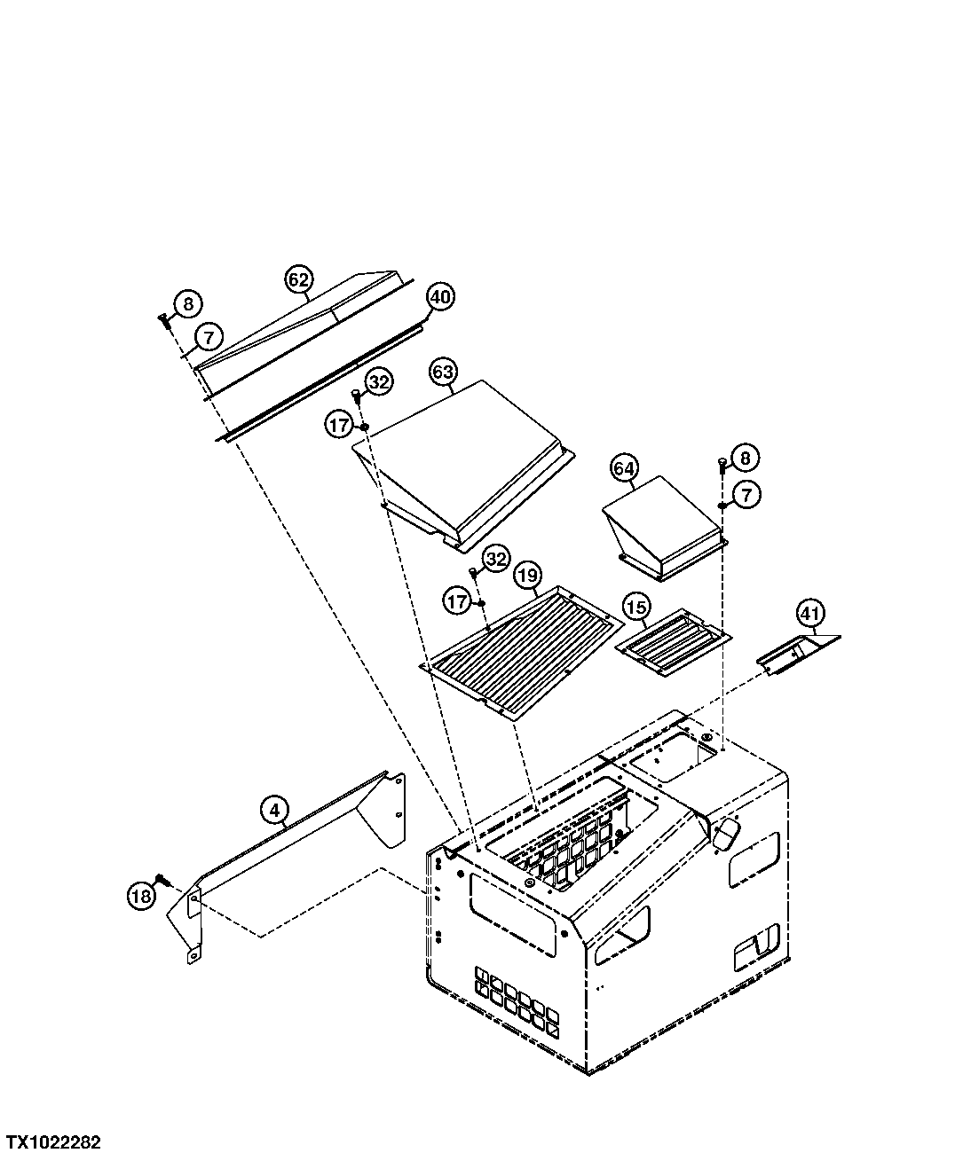 Hydrostatic Oil Cooler Housing Grille And Protective Covers (Waste Handler) ( - 11775)