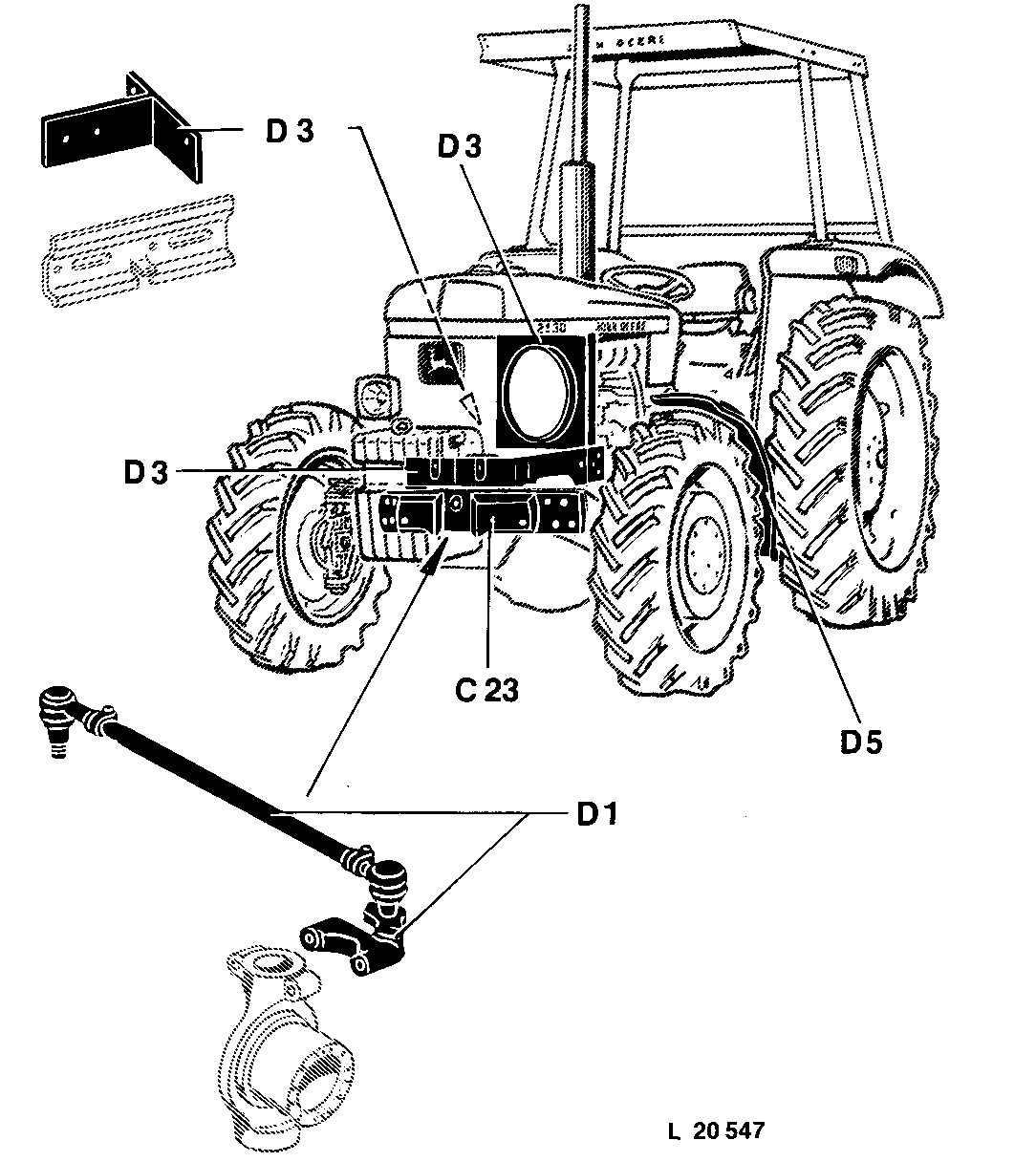 80 FRONT AXLE, FRAME