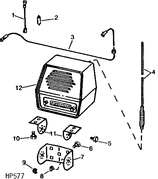 RADIO (NOT USED WITH OPERATOR'S CAB) (MOTOROLA) (4441 - )