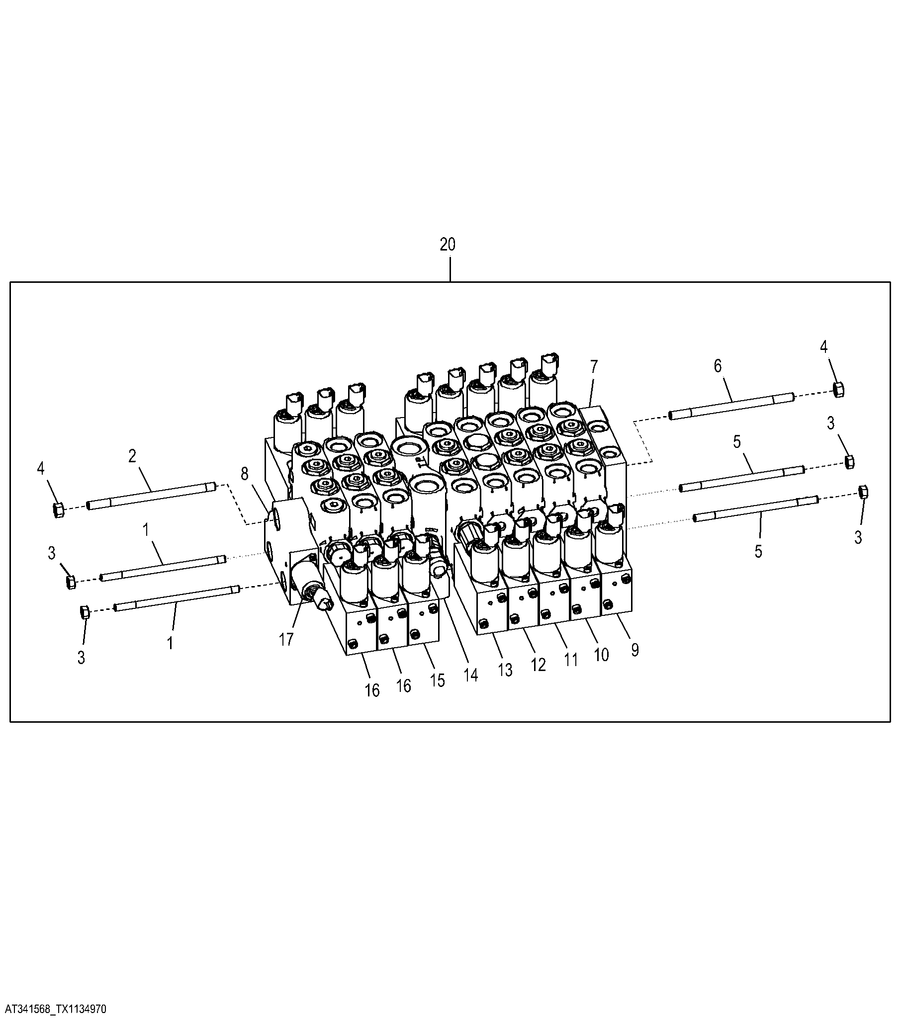 Electrohydraulic 8 Function Valve (Front) (Grade Pro)