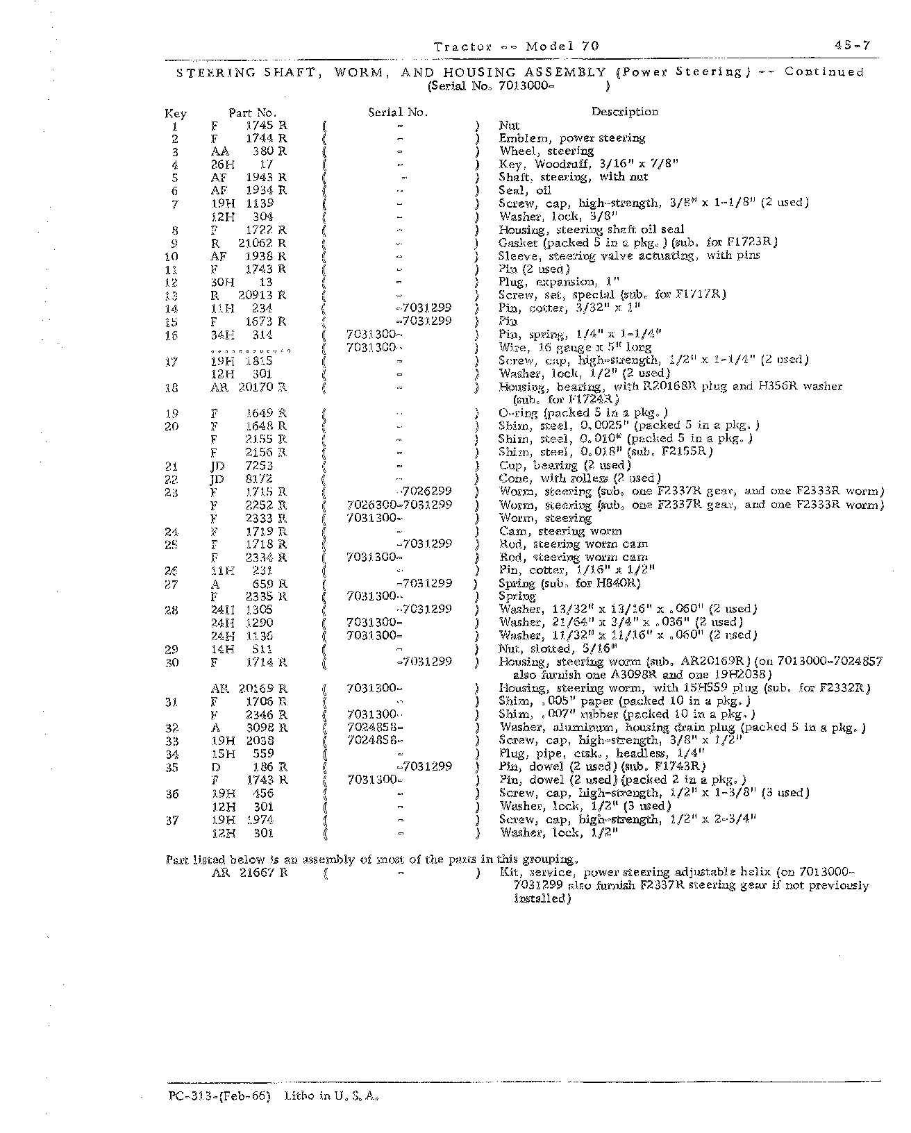Section 45-Power Steering (Continued)