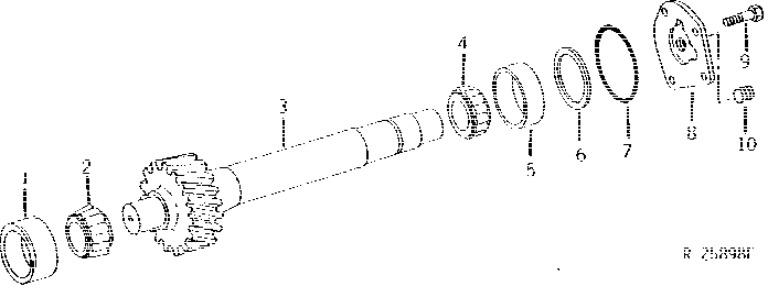 Upper Transmission Input Idler Shaft And Gear