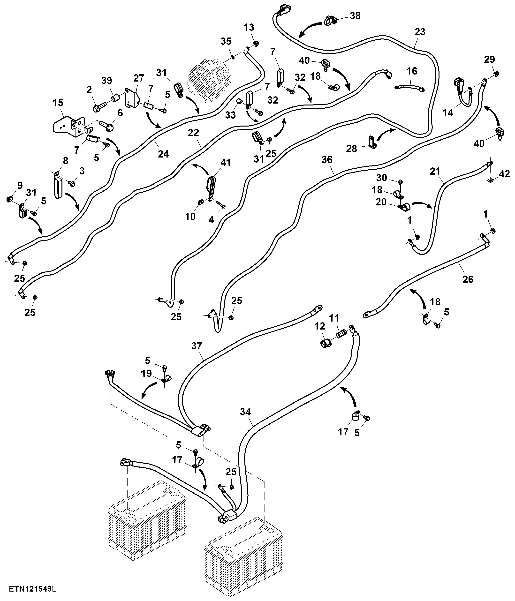Battery Cable, W/ Battery Disconnect, e23™, T2 Engine (914001 - )
