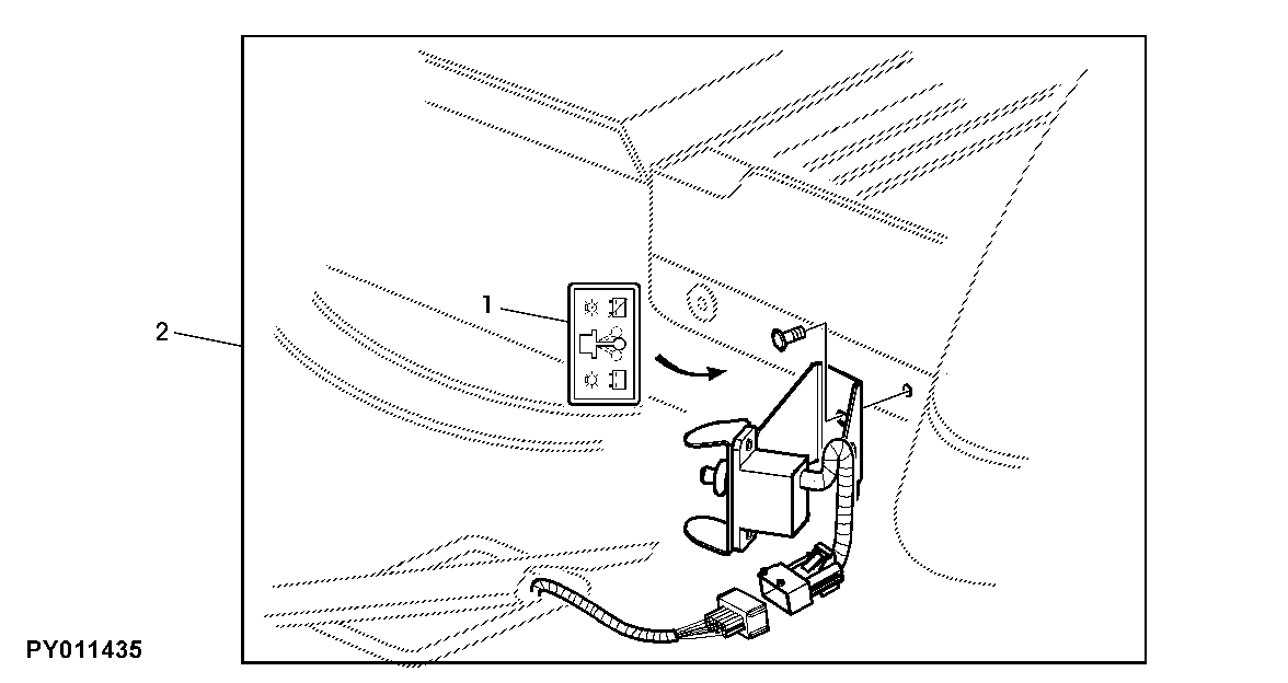 BATTERY CUT-OFF SWITCH, INSIDE CAB (FOR SWEDEN)