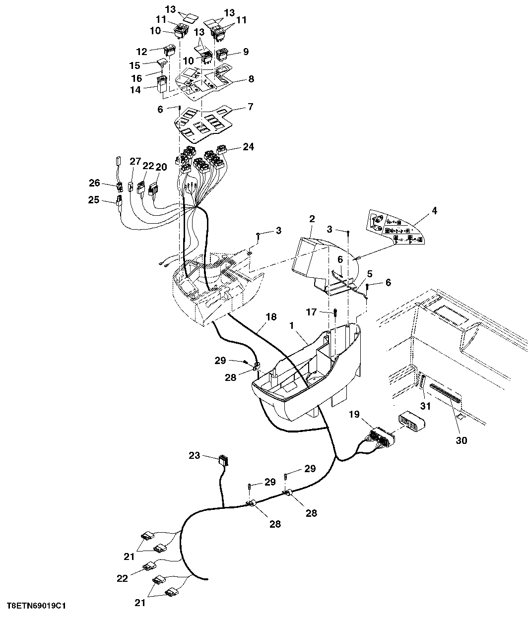 Electrical GP, Operator Armrest {Track} (100601 - )