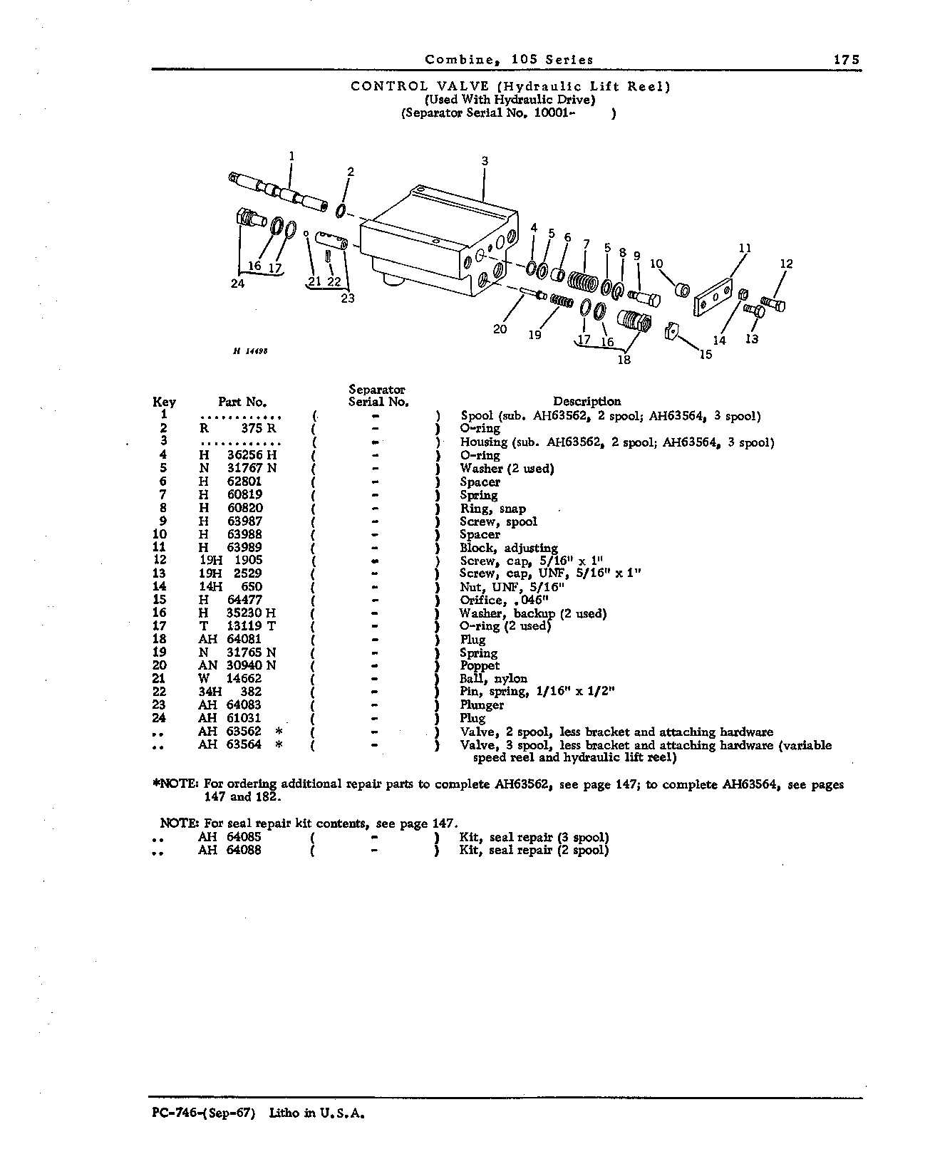 Lift Reel Hydraulics (Continued)