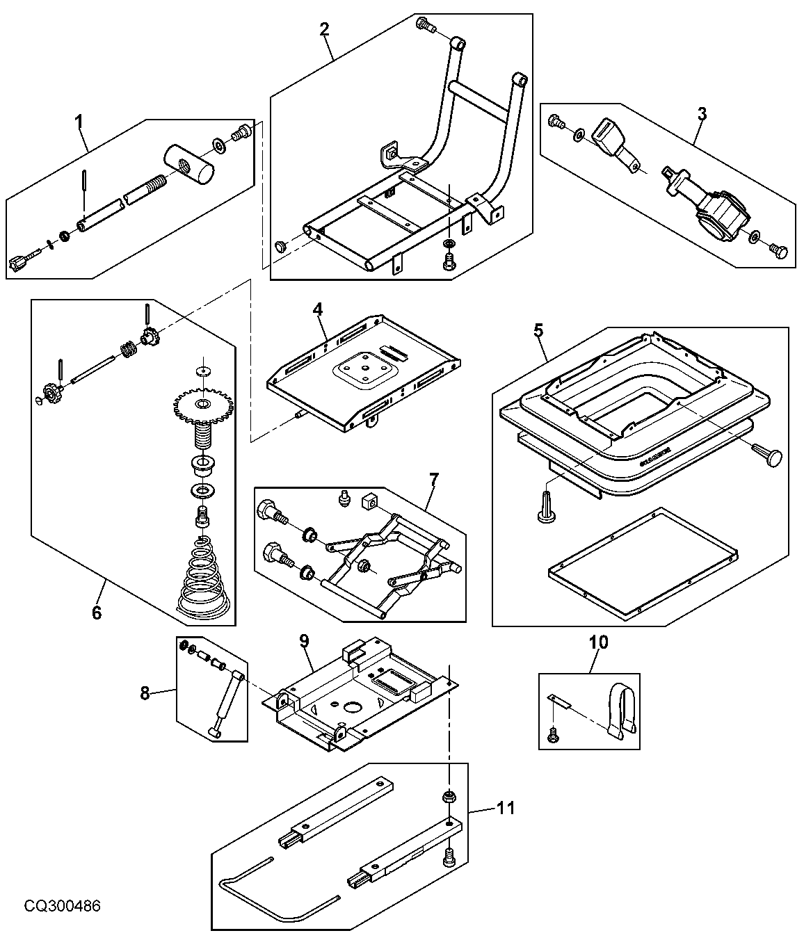 Service Kits, Seat, Mechanical Suspension, Cab