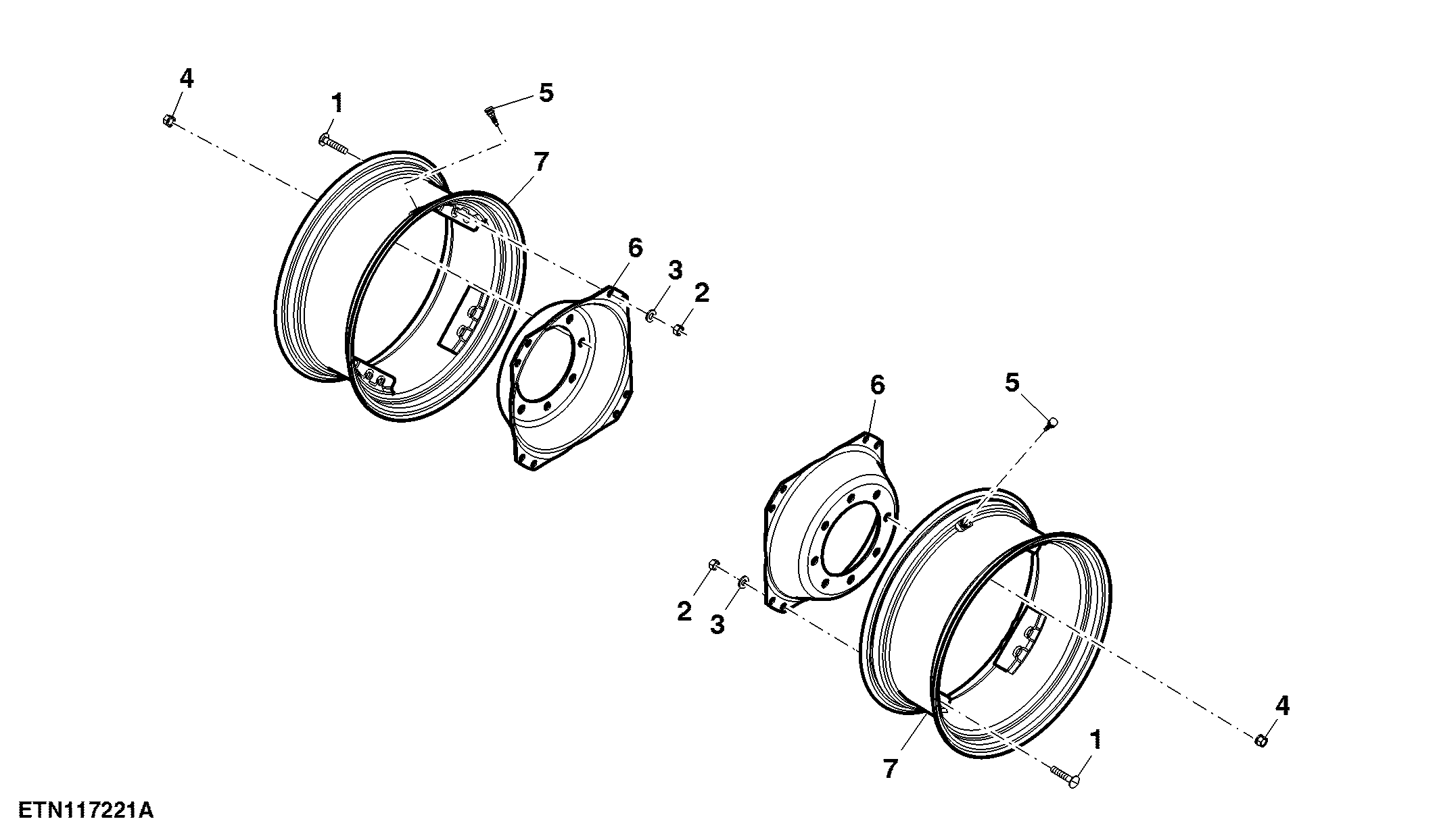 Front Wheels, W15 X D24, Tire W440/65 X R24