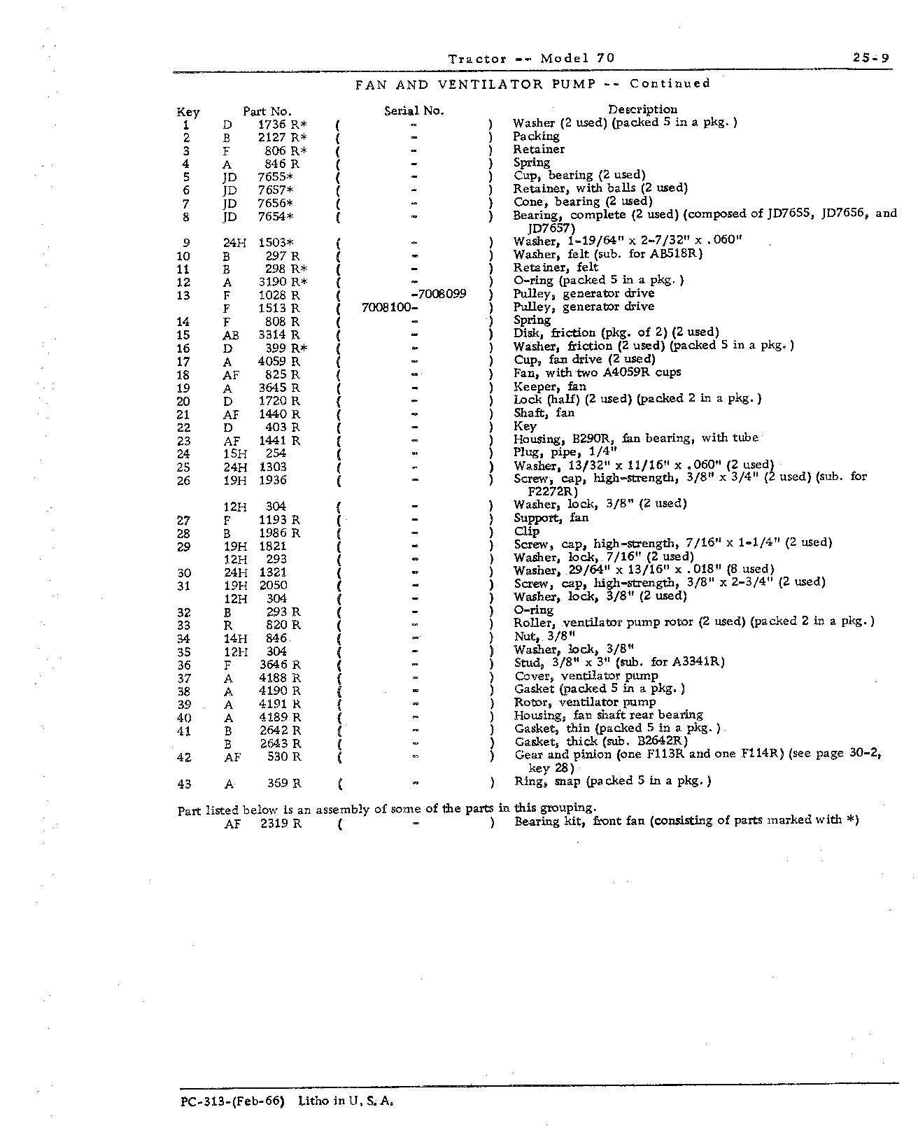 Section 25-Cooling System (Continued)