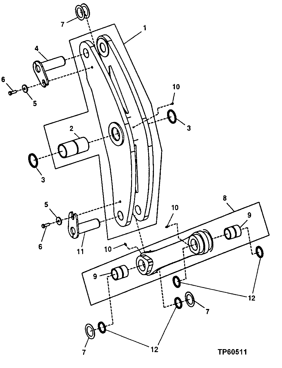 LOADER LINKAGE (NOT FOR USE WITH TOOL CARRIER AND LOG LOADER) (ORIGINAL EQUIPMENT)