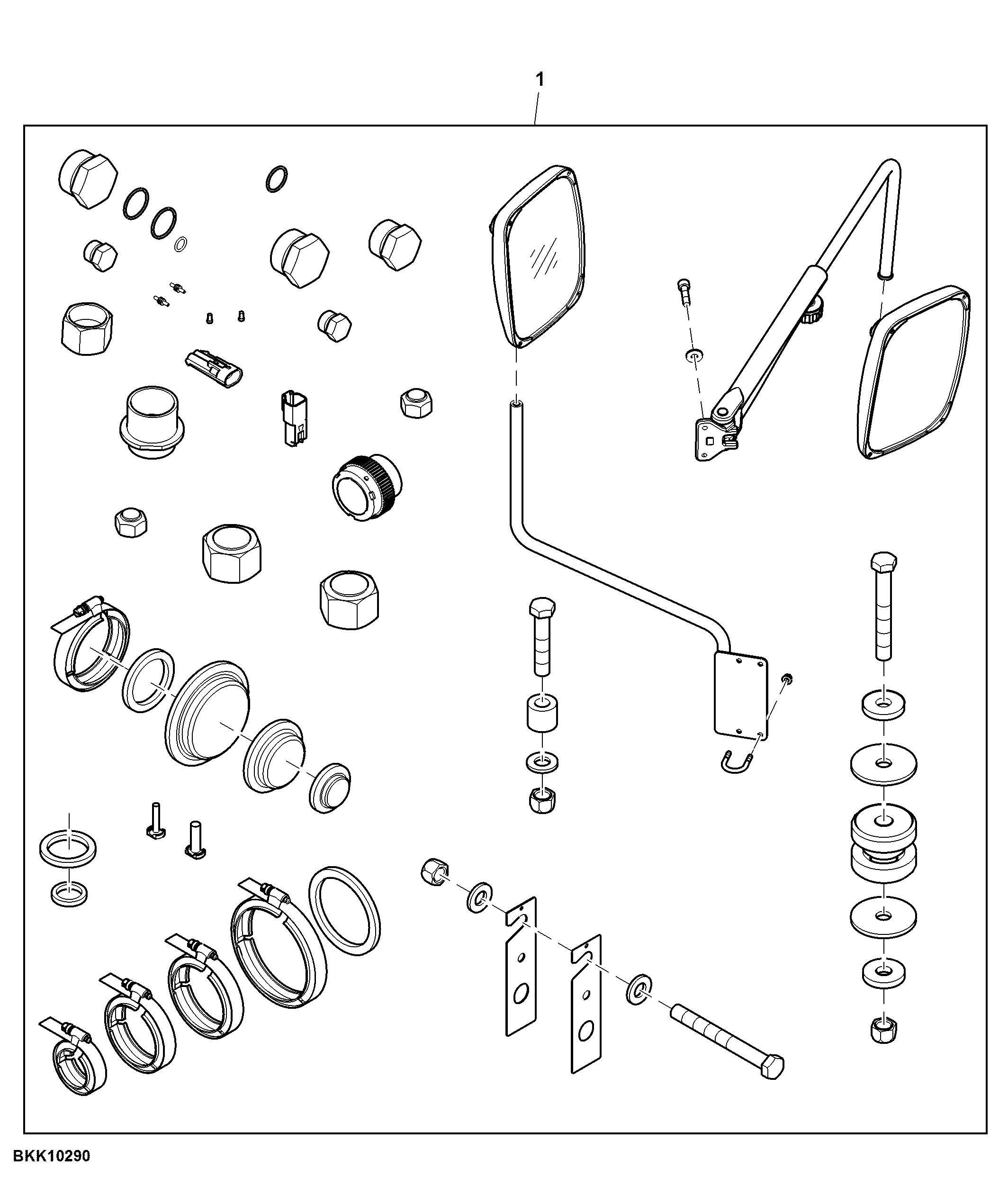 Attachment, Hardware Kit, Drybox Fittings, Mirrors