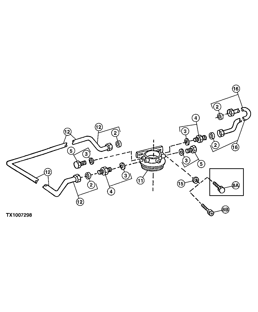 FINAL FUEL FILTER LINES (ENGINE SERIAL NO. 744553- ) (744553 - )