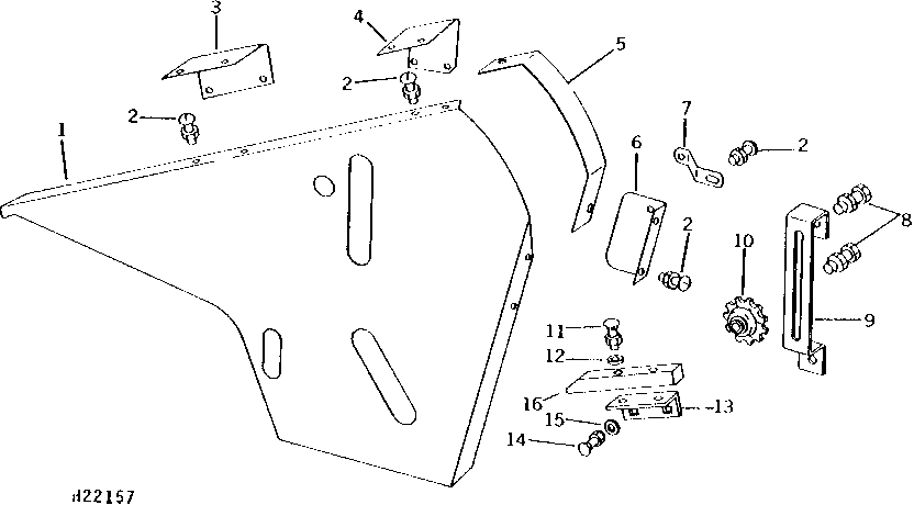 Auger Drive Tightener and Shield (Platform Serial No. -1000)