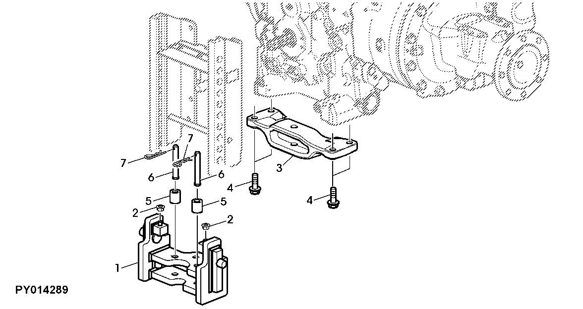 SUPPORT, SWINGING DRAWBAR STANDARD (BRACKET LONG)