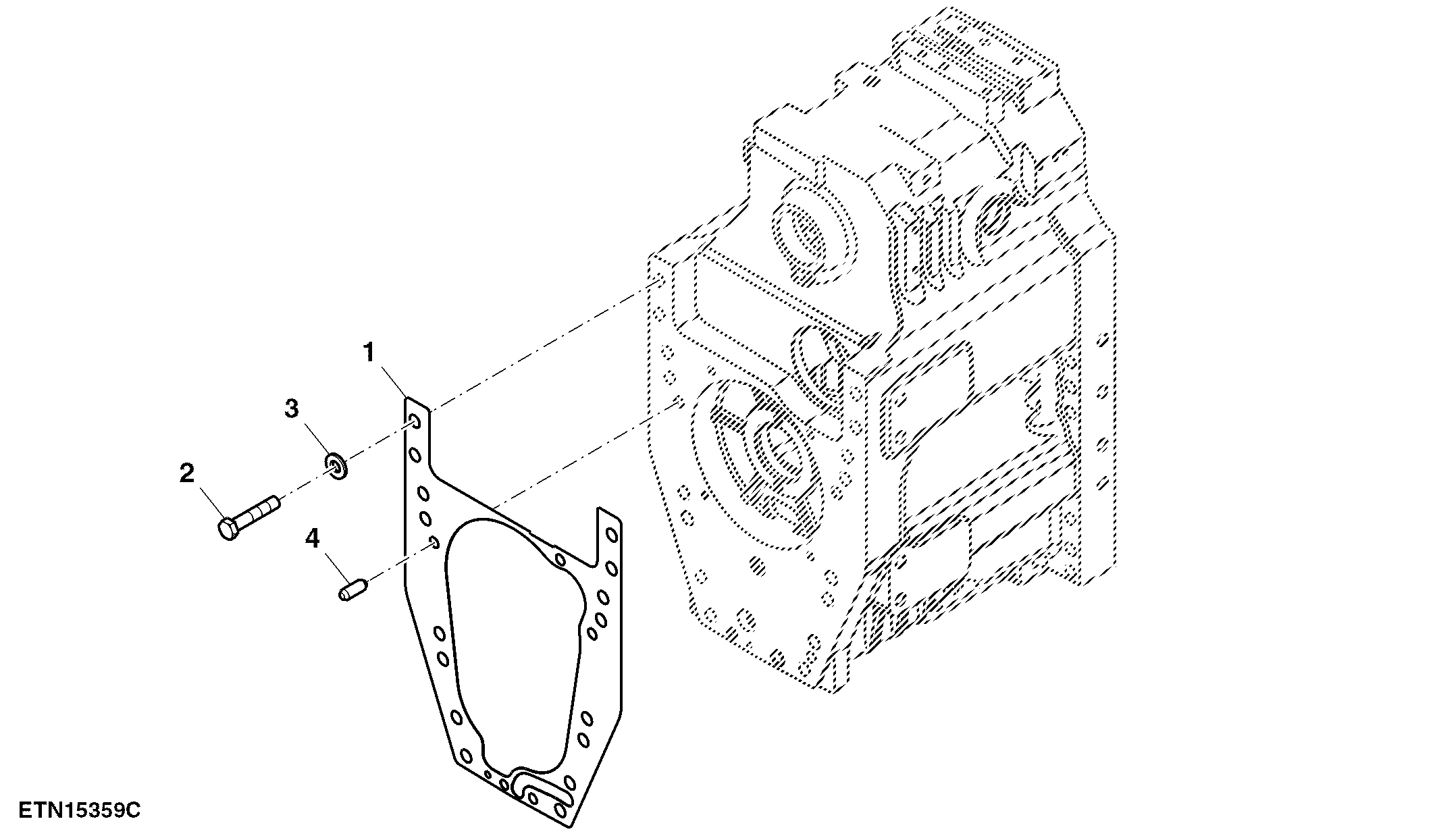 Mounting Parts, 16 Speed PST/ e23™, W/ ILS™, W/O Front PTO