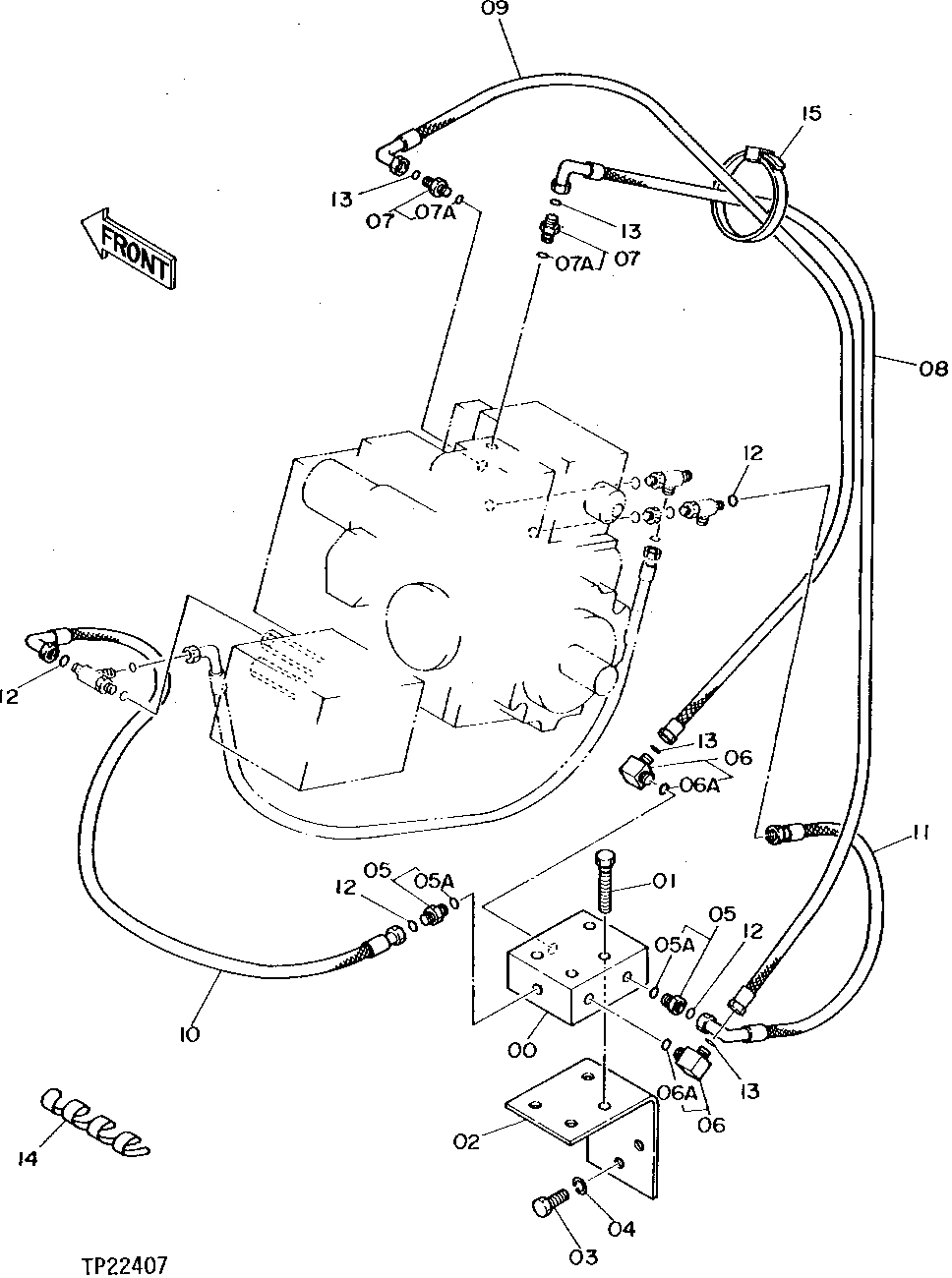 Hydrostatic Control Hydraulic Hoses (Control Pressure Bypass Valve) ( - 000876)