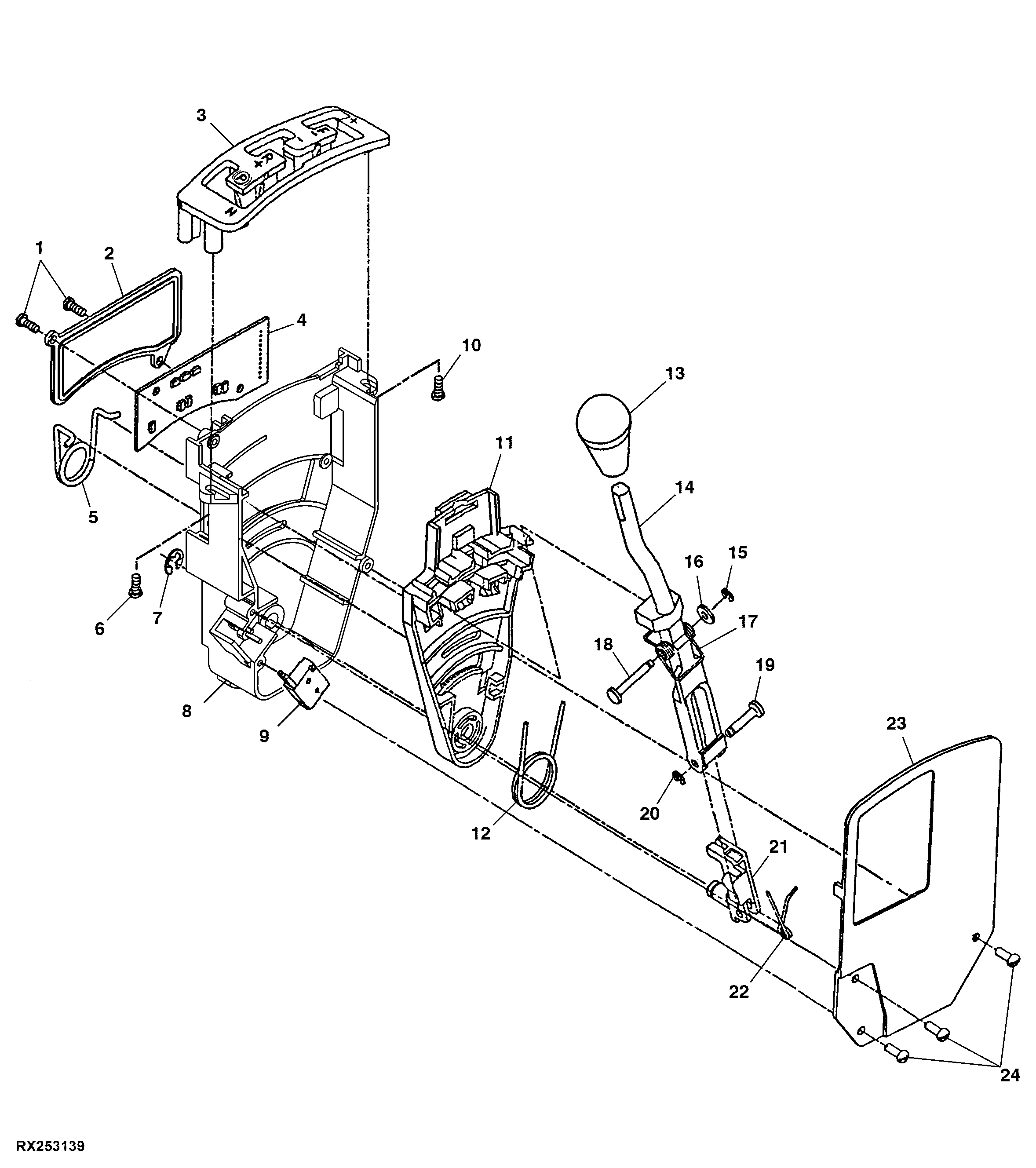 Transmission Control Selector, Armrest, PowrShift™