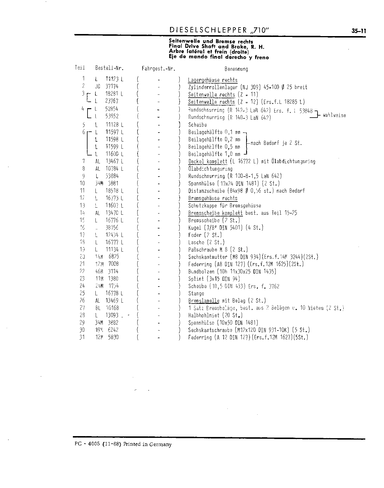 Brake Disk (Continued)