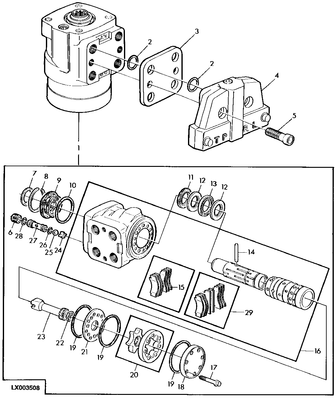 HYDROSTATIC STEERING UNIT WITH TWO STEERING CYLINDERS