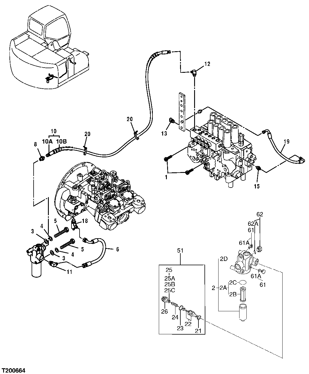 PILOT LINES (PUMP TO SOLENOID VALVE) AND PILOT FILTER
