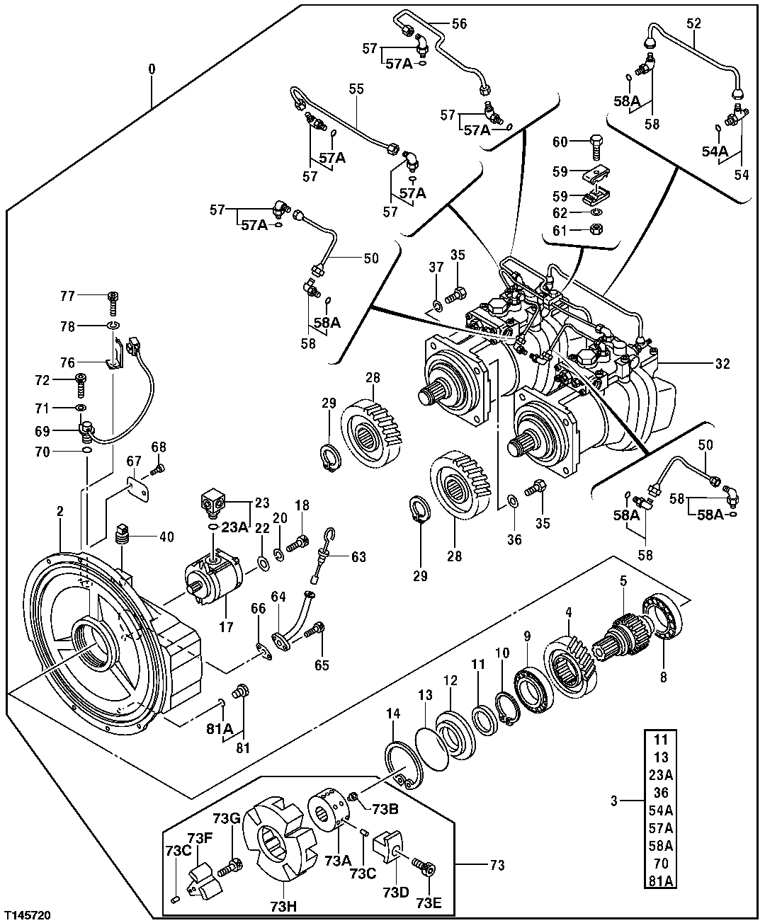 HYDRAULIC PUMP AND GEARBOX COMPONENTS (CONTINUED)