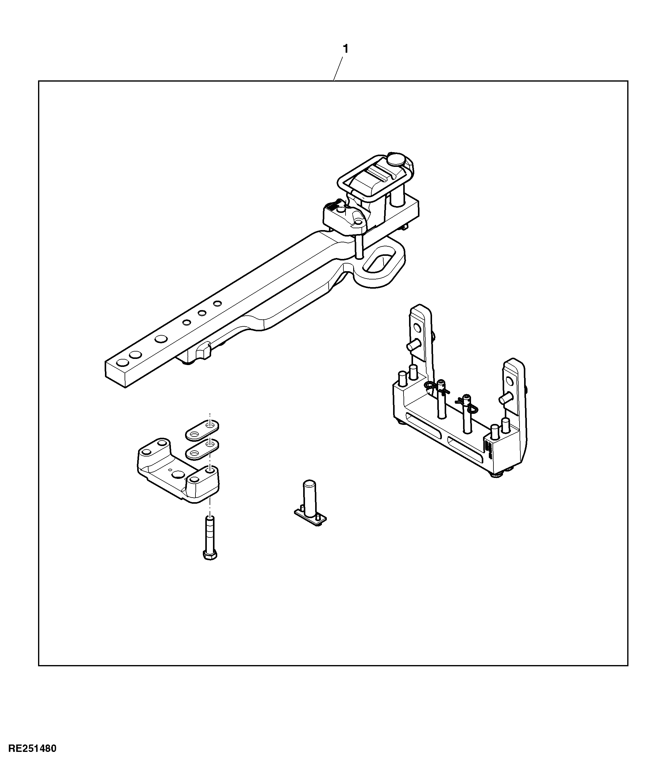 Attachment, Drawbar, Category III, Heavy Duty