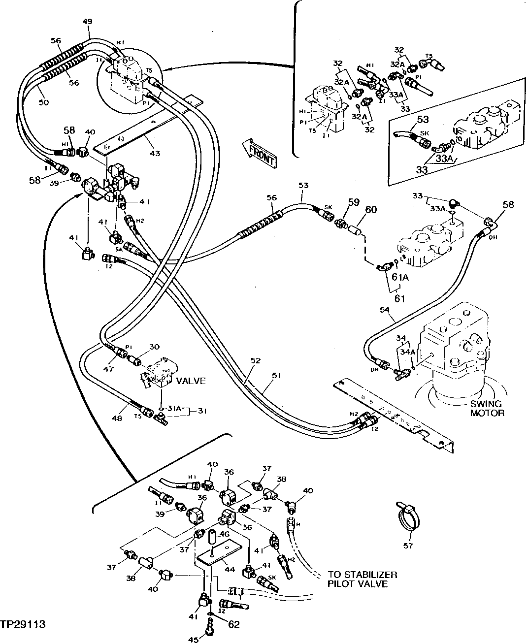 AUXILIARY FUNCTION HYDRAULIC HOSES AND LINES