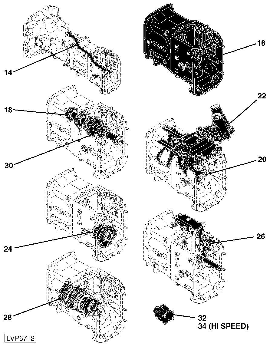 520 Powerreverser Transmission (P/R) With Electro-Hydraulic (EH) Hi/Low Tractor