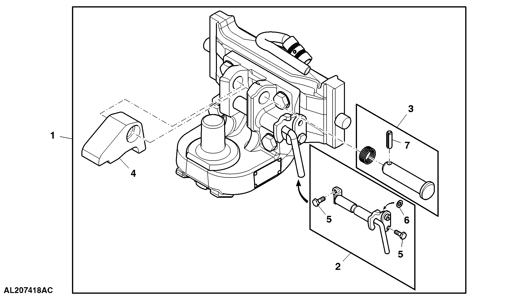 Attachment, Piton Type Wagon Hitch, Height Adjustable