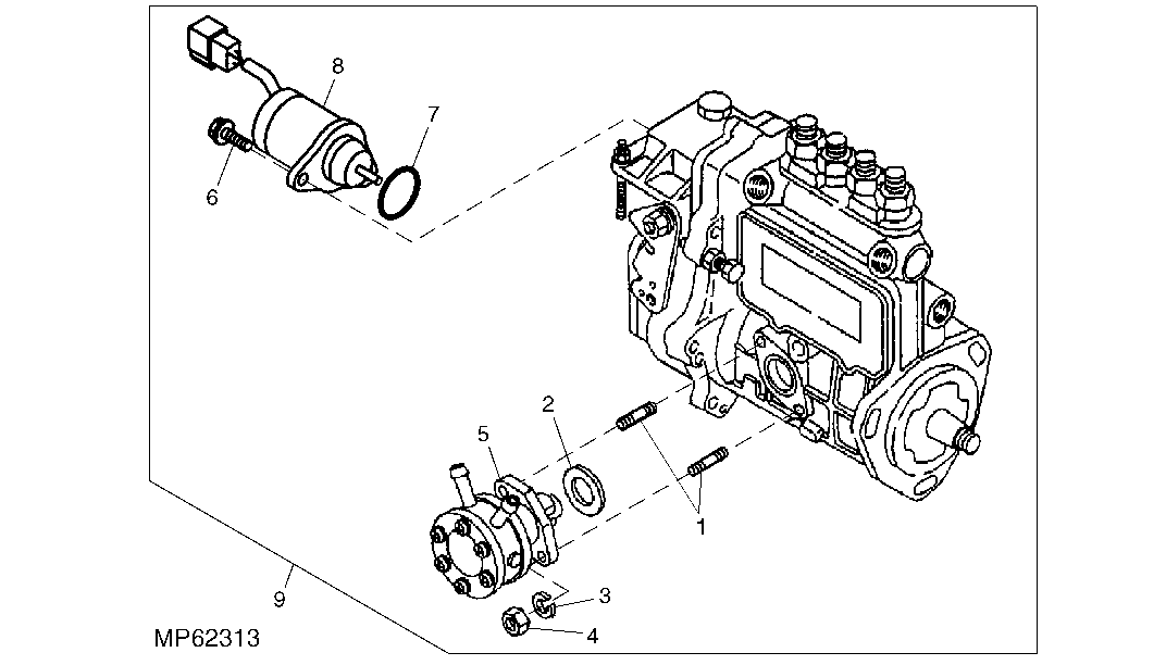 Fuel Injection Pump (4TNE84-EJTLB Engine) ( - 311032)