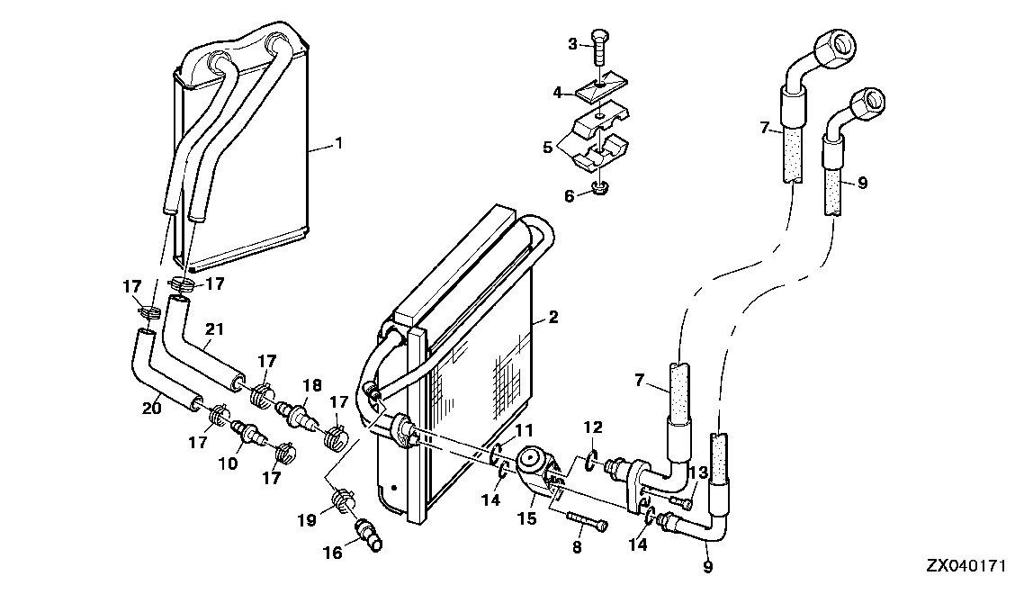 Air Conditioning System - Evaporator / Heater