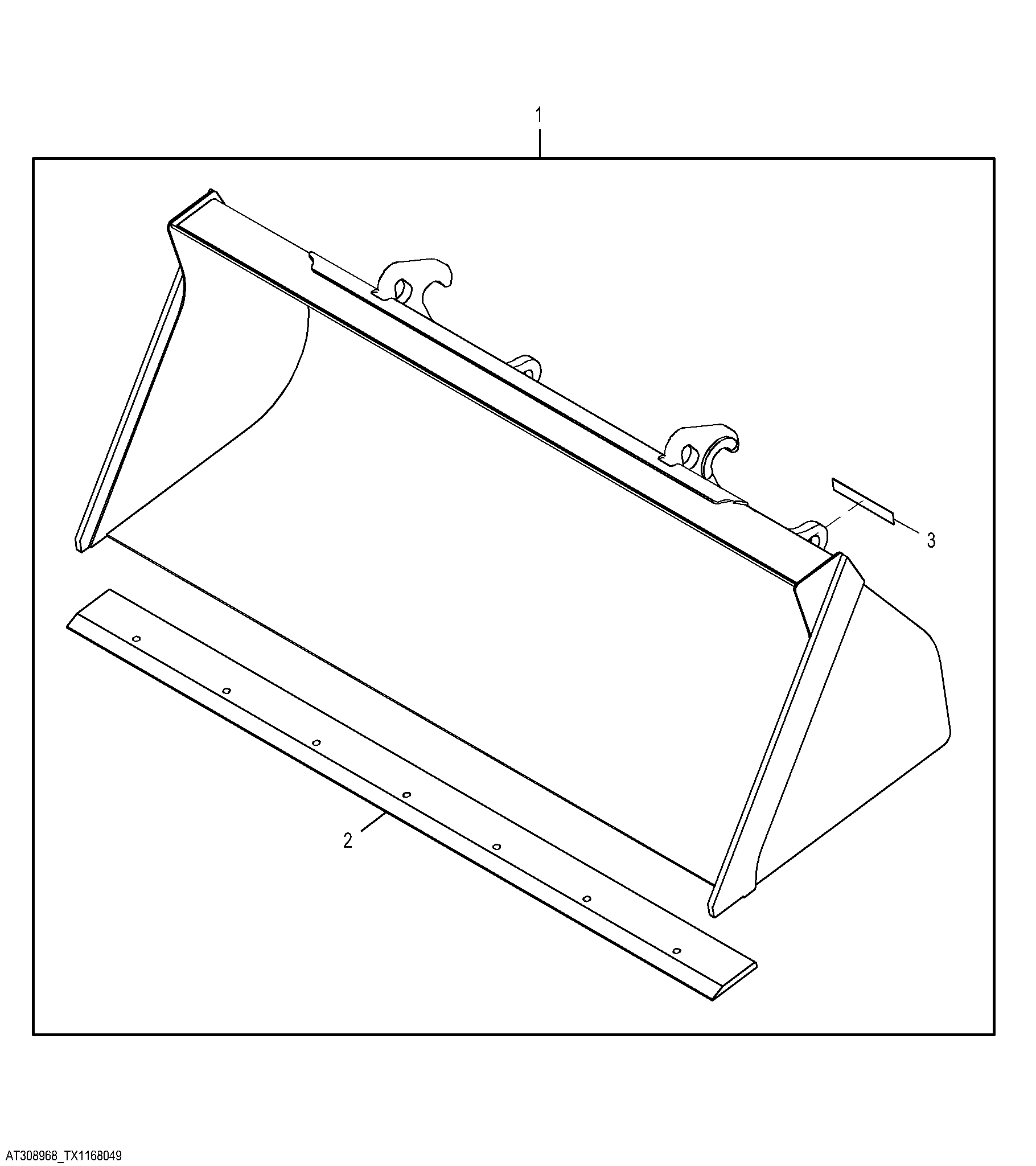 Heavy Duty Loader Coupler Bucket Kit 0.96 m³ (1.25 Yd³) 2.18 m (86.00 in)