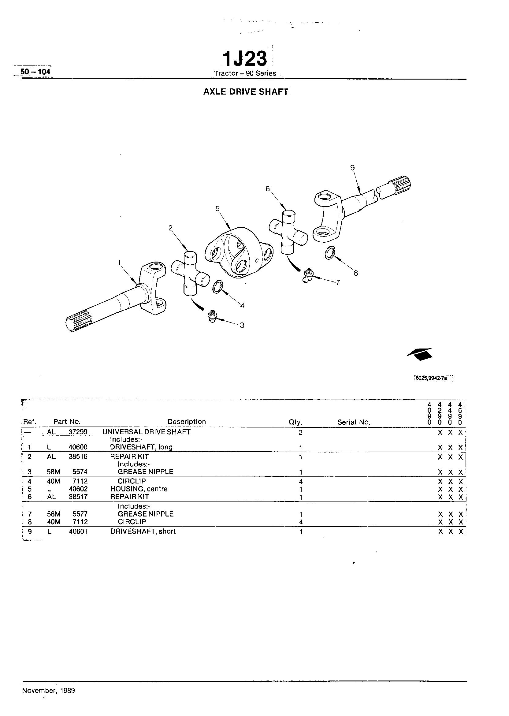 Power Train Axle Drive Shaft - MFWD