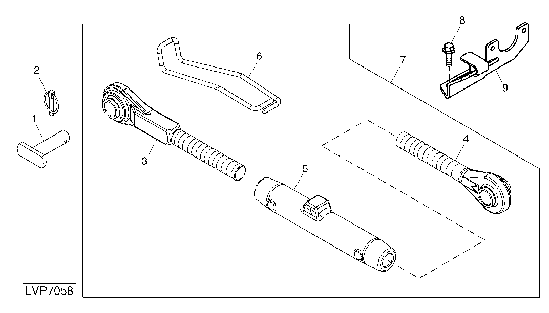 THREE POINT HITCH CENTER LINK (SERVICE ONLY)