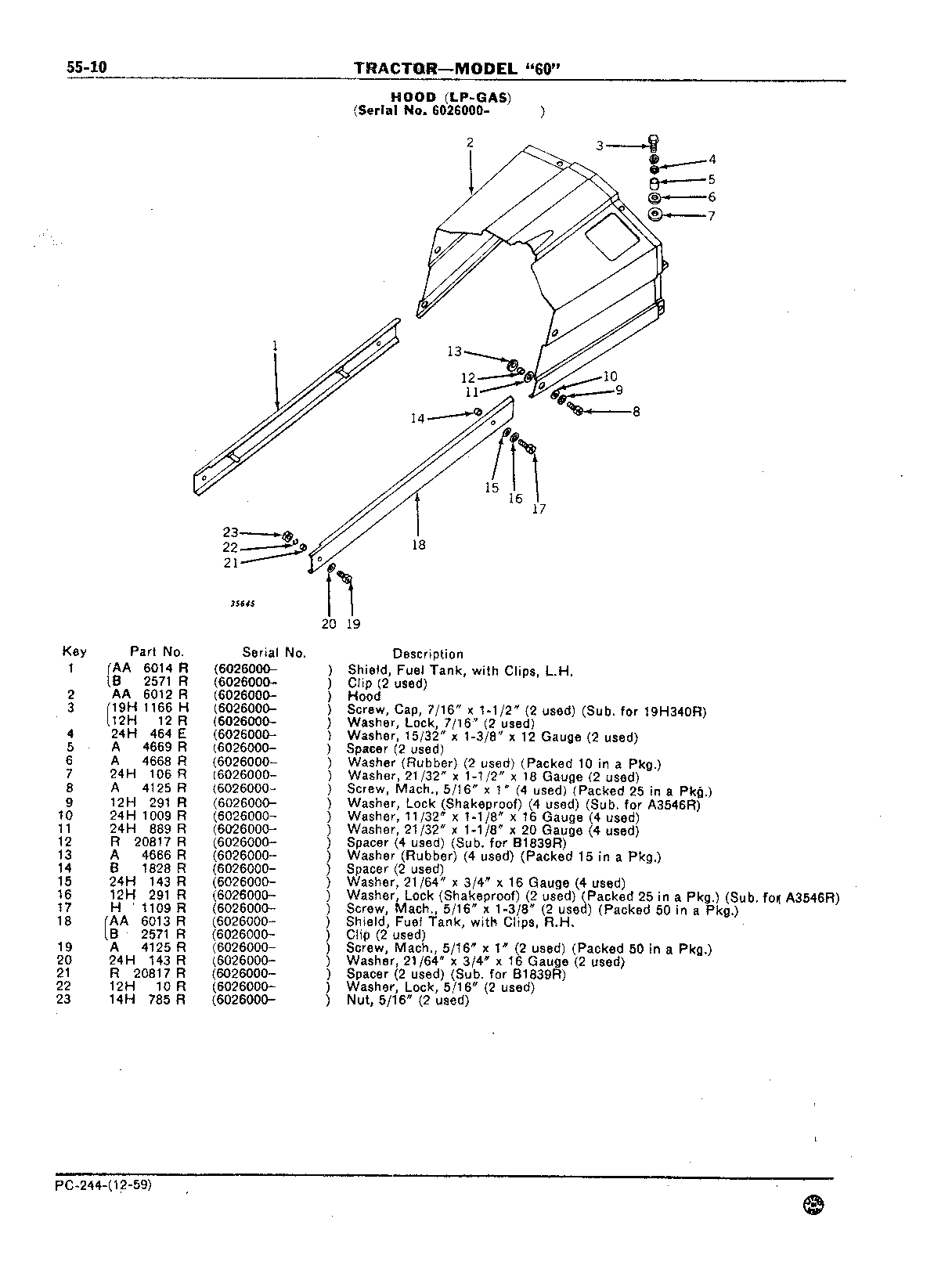 Section 55-Tools, Instrument Panel, Gauges, Hood, Grille, and Fenders (Continued)