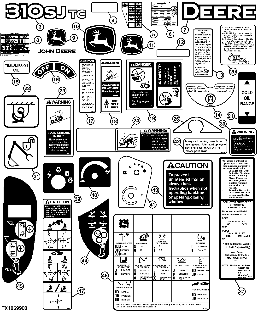 Trademarks and Labels, English (Engine 4045HT054, 4045HL287)