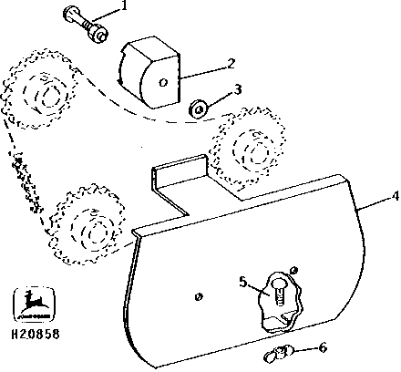 CLEAN GRAIN LOWER ELEVATOR AND LOWER AUGER DRIVE TIGHTENER AND SHIELD