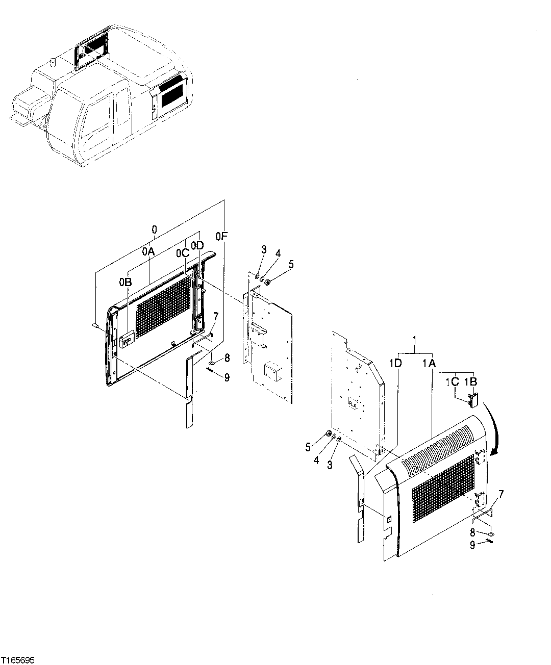 COOLING PACKAGE AND HYDRAULIC PUMP COMPARTMENT DOORS (VENTED)