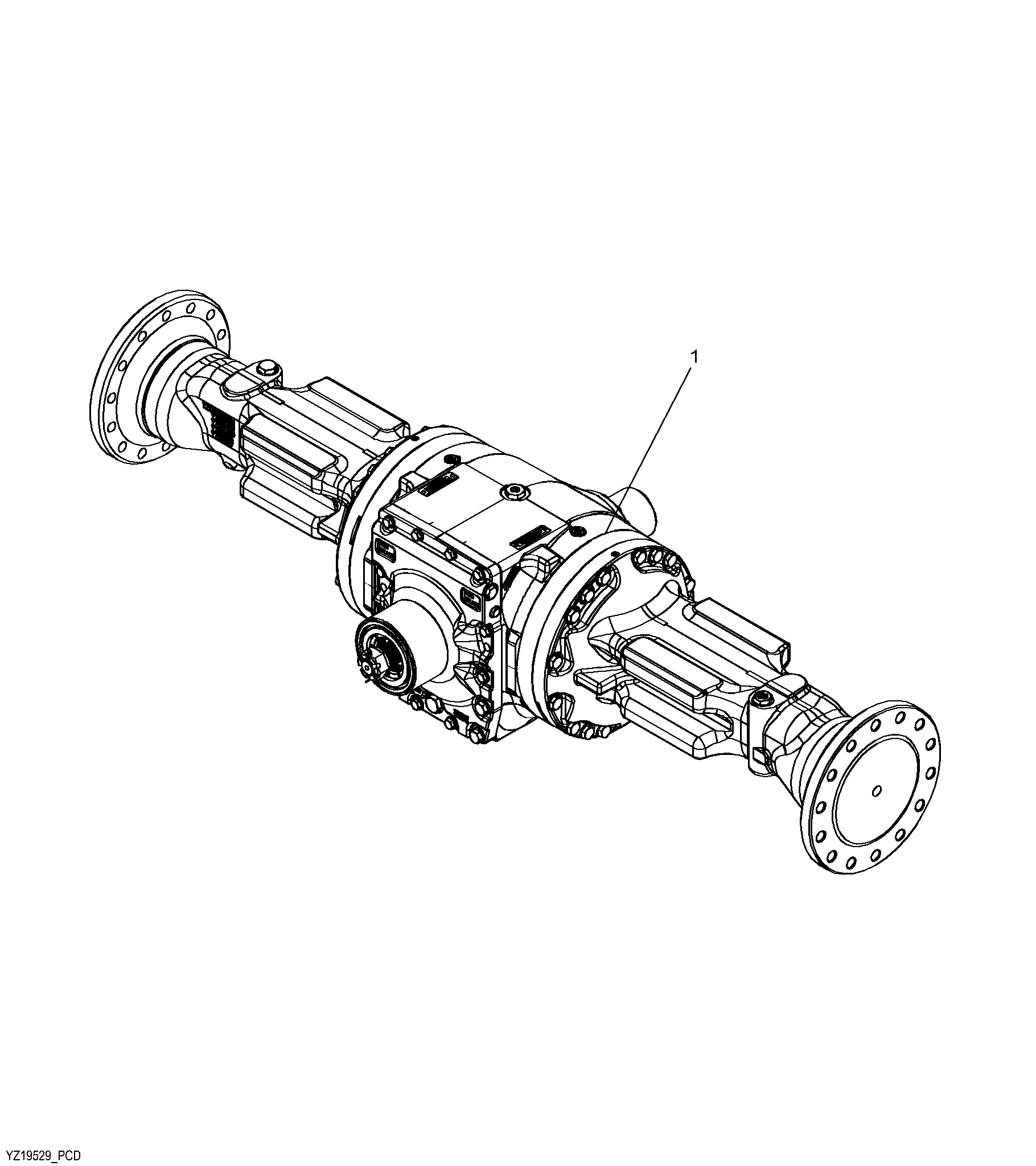 YZ19528 Reman Axle, Front