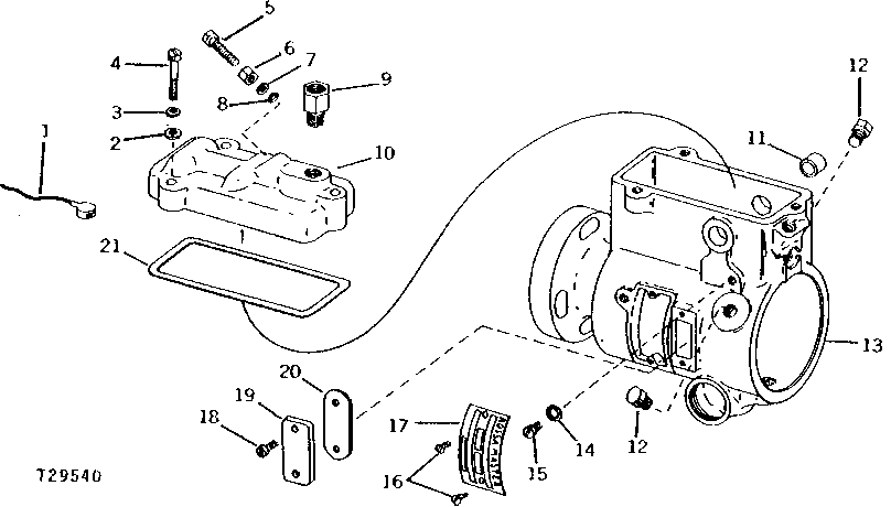 FUEL INJECTION PUMP HOUSING (ROOSA-MASTER NO. JDB535MD-2803)